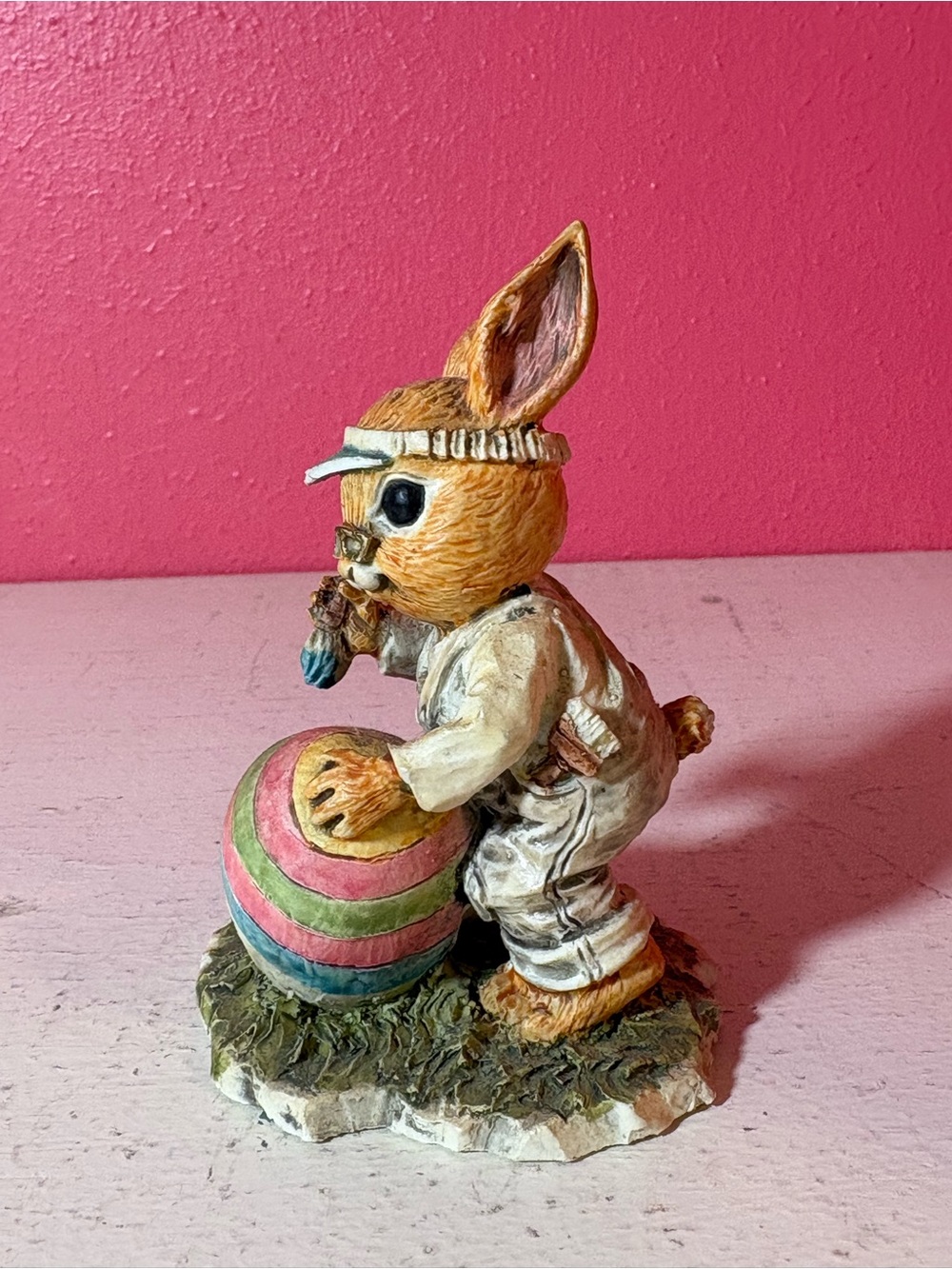 FREE Enesco Easter Egg Bunny Rabbit Painter GUC Creative Art Vintage Holiday Fun